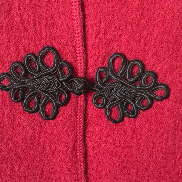 RED WOOL COAT - Picture 2 of 5